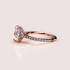 1.72-3.72 CT Oval  CVD Diamond Hidden Halo Pave Setting Engagement Ring
