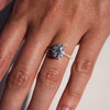 1.72-3.72 CT Oval  CVD Diamond Hidden Halo Pave Setting Engagement Ring