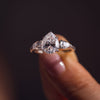 1.09 - 3.09 CT Pear F/VS2 CVD Diamond Three Stone Style Engagement Ring