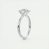 2.1 Ct Round East West Half Bezel Solitaire Moissanite Diamond Engagement Ring