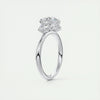 2.4 Ct Round Three Stone Moissanite Diamond Engagement Ring