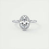 2.0 Ct Oval Solitaire Bezel Moissanite Diamond Engagement Ring