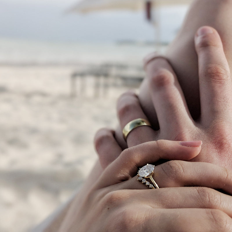 1.50ct Oval Cut Solitaire Style Moissanite Engagement Ring