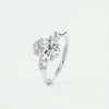 2.2 Ct Oval Three Stone Moissanite Diamond Engagement Ring