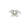 3.21-5.21 CT Radiant CVD Diamond Solitaire Engagement Ring