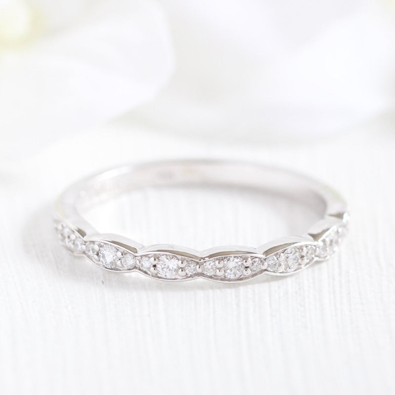 1.65CT Cushion Cut Moissanite Halo Bridal Ring Set