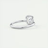 2.0 Ct Cushion East West Half Bezel Solitaire Moissanite Engagement Ring
