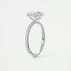 2.0 Ct  Oval Cut Moissanite Pave Diamond Engagement Ring