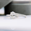 2.25CT Oval Moissanite Solitaire Pave Setting Engagement Ring