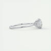 2.0 ct Asscher Three Stone Moissanite Diamond Engagement Ring