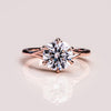 1.0-3.0 CT Round  CVD Diamond Solitaire Split Shank Style Engagement Ring