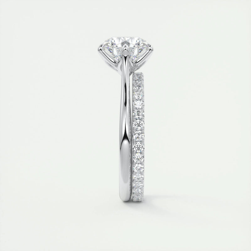 1.8 Ct Round Solitaire Moissanite Diamond Engagement Ring