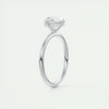 2.5 Ct Oval solitaire with Hidden Halo Moissanite Diamond Engagement Ring