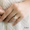 2.25ct Cushion Moissanite Solitaire Engagement Ring