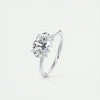 2.5 Ct Square Oval Solitaire Moissanite East West Diamond Engagement Ring