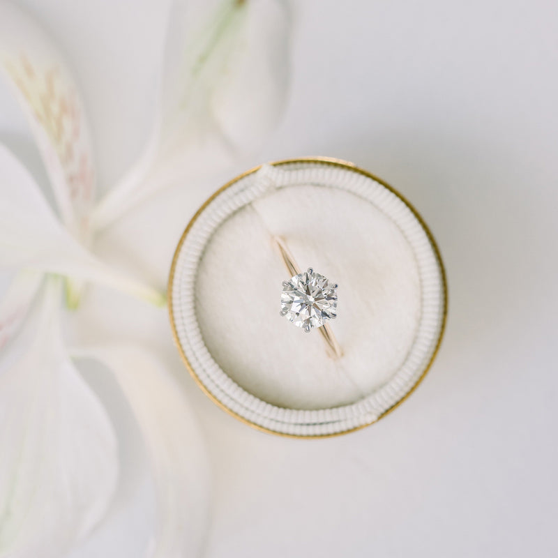 2.50ct Round Moissanite Solitaire Engagement Ring