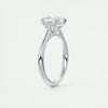2.0 Ct Cushion Cut Solitaire Cathedral Set Moissanite Diamond Engagement Ring