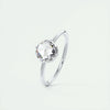 2.15 Ct Rose Cut Solitaire Full Bezel Moissanite Diamond Engagement Ring