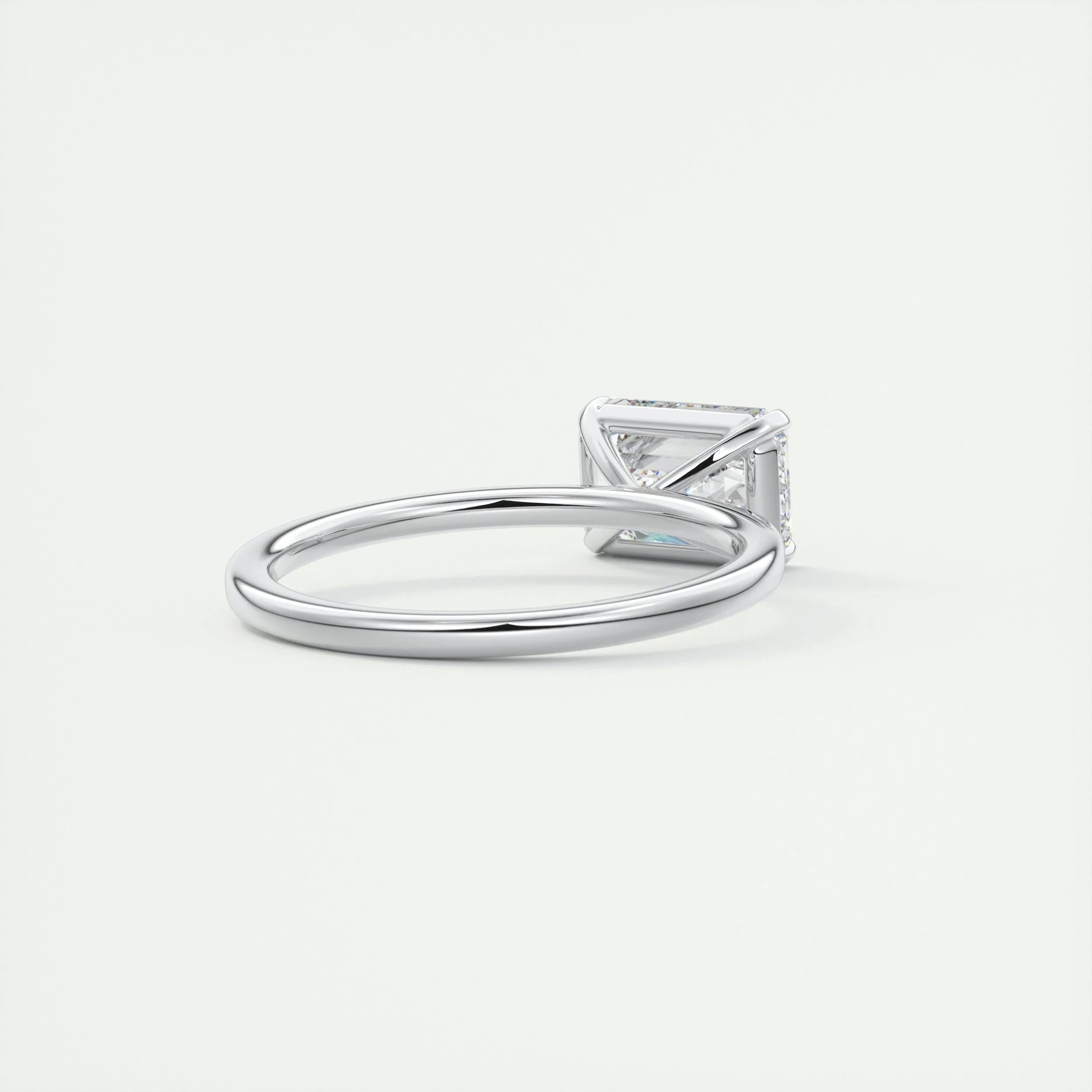2.0 Ct  Emerald Cut Moissanite Solitaire Diamond Engagement Ring