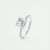 2.54 Ct Cushion Pavé Moissanite Diamond Engagement Ring