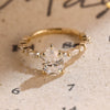 1.0 CT-3.0 CT Pear CVD Diamond Dainty Setting Engagement Ring