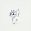 2.55 Ct Round Hidden Halo Moissanite Diamond Engagement Ring