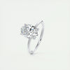 2.5 Ct Oval Solitaire With Hidden Halo Moissanite Diamond Engagement Ring