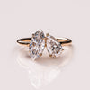 2.50 TCW Marquise & Pear E/VS2 CVD Diamond Two Stone Engagement Ring