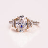 1.50 - 3.0 CT Oval  CVD Diamond Three Stone Style Engagement Ring