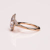 2.0-3.50 CT Pear CVD Diamond Halo Engagement Ring