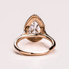 2.0-3.50 CT Pear CVD Diamond Halo Engagement Ring