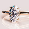 2.0  - 3.74 CT Oval  CVD Diamond Hidden Halo Engagement Ring