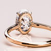 2.0  - 3.74 CT Oval  CVD Diamond Hidden Halo Engagement Ring