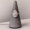 2.0 CT Pear Cut Moissanite Halo Engagement Ring