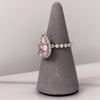 1.93 -2.93 CT Pear CVD Diamond Halo Pave Setting Engagement Ring