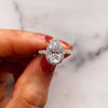 2.0 CT Pear Cut Moissanite Halo Engagement Ring