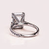 2.0 - 4.50 CT Emerald  CVD Diamond Pave Setting Engagement Ring