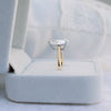 4.0ct Pear Cut Moissanite Solitaire Engagement Ring