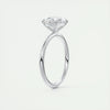 2.5 Ct Square Oval Solitaire Moissanite East West Diamond Engagement Ring
