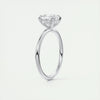 2.0 Ct Cushion Solitaire With Hidden Halo Moissanite Diamond Engagement Ring