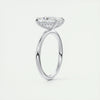 2.0 Ct Radiant Solitaire With Hidden Halo Moissanite Diamond Engagement Ring