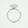 2.5 Ct Oval solitaire with Hidden Halo Moissanite Diamond Engagement Ring