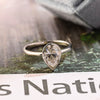 1.0 - 3.0 CT Pear CVD Diamond Bezel Setting Engagement Ring