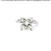 3.21-5.21 CT Radiant CVD Diamond Solitaire Engagement Ring