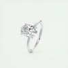 2.0 Ct  Oval Cut  Solitaire Moissanite Diamond  Engagement Ring