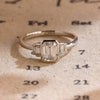 1.0-3.0 CT Emerald E/VS1 CVD Diamond Five Stone Style Engagement Ring
