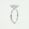 2.5 Ct Solitaire Radiant Cut Moissanite Diamond Engagement Ring