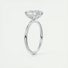 2.5 Ct Oval Solitaire With Hidden Halo Moissanite Diamond Engagement Ring