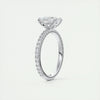 2.34 Ct Oval Pavé Moissanite  Diamond  Engagement Ring