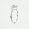 2.8 Ct Round Three Stone Moissanite Diamond Engagement Ring